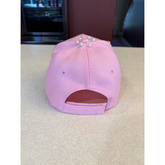 HAT: Pink Baseball Hat w/Golden Detailing, NWOT main image 4